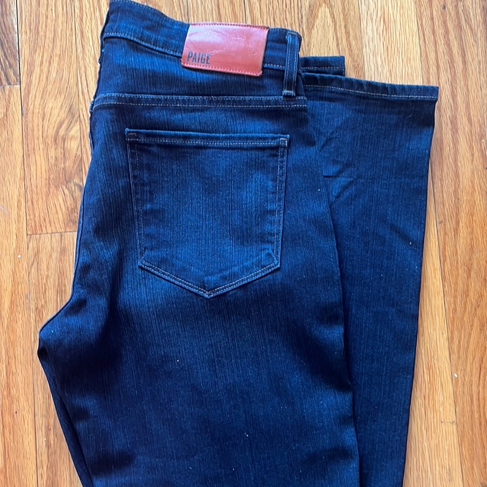 PAIGE Lennox Slim Jeans 30x33 Dark Wash Stretch Denim Made in USA